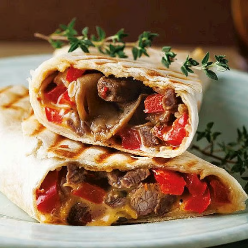 Beef Wrap with Mushrooms
